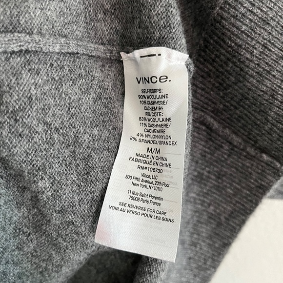 vince cashmere blended full-zip hooded sweatshirt - Picture 5 of 7